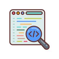 Code review Filled Icons , illustration vector
