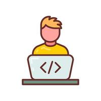 Software Developer Filled Icons , illustration vector