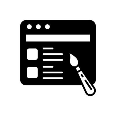 Web Design Glyph Icon, illustration