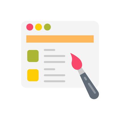 Web Design Flat Icons, illustration