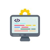 Desktop application development Flat Icons, illustration vector