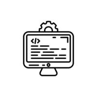 Desktop application development Outline Icon, illustration vector