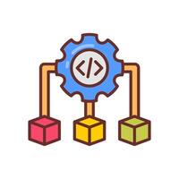 REST API design Filled Icons , illustration vector