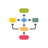 Algorithm Flat Icons, illustration vector