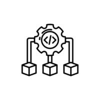 REST API design Outline Icon, illustration vector