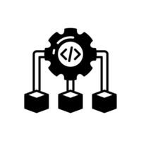 REST API design Glyph Icon, illustration vector
