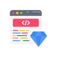 Clean code Flat Icons, illustration vector