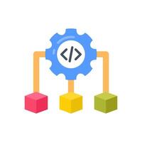 REST API design Flat Icons, illustration vector