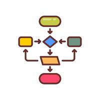 Algorithm Filled Icons , illustration vector