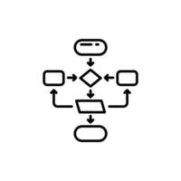 Algorithm Outline Icon, illustration vector
