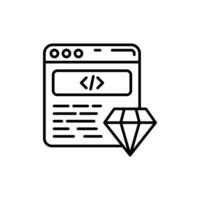 Clean code Outline Icon, illustration vector