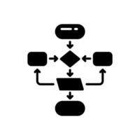 Algorithm Glyph Icon, illustration vector