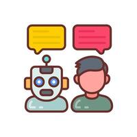 Natural Language Processing Filled Icons , illustration vector