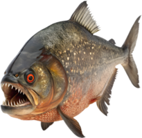 Fierce and Bold Piranha in Dynamic Art Style. . png