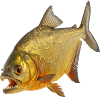 Bold Dynamic Piranha with Fierce Look in Clipart. . png