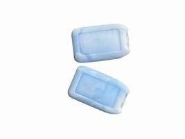 Ice pack ice gel,blue ice isolated on white background. photo