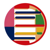 colorful circle with a line through it png