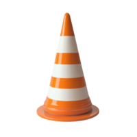 Traffic Cone for Road Safety and Construction on transparent background png