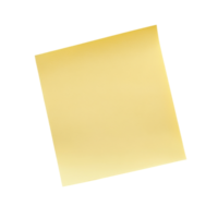 Yellow Sticky Note for Reminders and Organization on transparent background png