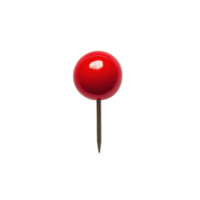 Red Push Pin on a White Background for Office Use on transparent background png