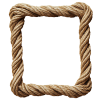 Rectangle Rope Frame for Decorative Use on transparent background png