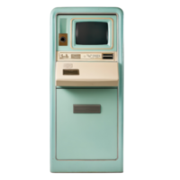 Modern ATM machine for banking transactions on transparent background png