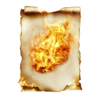 Burning Paper for Creative Projects and Artistic Expressions on transparent background png