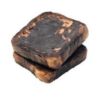 Isolated Burned Toast on a White Background for Culinary and Food Photography on transparent background png