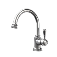 Chrome Kitchen Sink Faucet Isolated on White Background for Catalog Use on transparent background png