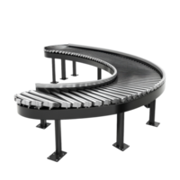 Conveyor Belt in Industrial Setting for Efficient Material Handling on transparent background png