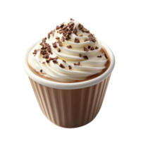 Delicious Cup of Hot Chocolate with Cream for Winter Indulgence on transparent background png