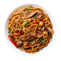 Delicious Chop Suey Dish Isolated on White Background for Culinary Use on transparent background png
