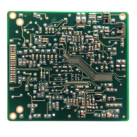 Digital Brain Electronic of Printed Circuit Board for Technological Innovations on transparent background png