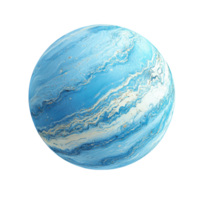 elegante representación de Urano en un cósmico escena en transparente antecedentes png