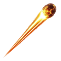 Flaming Meteor with Glowing Molten Tail for Astronomy and Space Enthusiasts on transparent background png