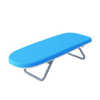 Foldable Ironing Board with Blue Cover for Easy Storage and Use on transparent background png