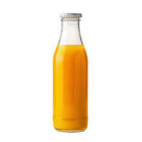 Freshly Squeezed Fruit Juice in a Glass Bottle Perfect for Breakfast on transparent background png