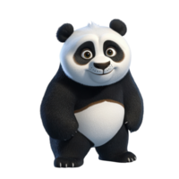 Giant Panda Bear Isolated on White Background on transparent background png