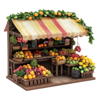 Vibrant Fruit Store Shop Isolated for Fresh Produce Display on transparent background png