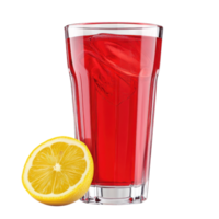 Refreshing Glass of Red Lemonade Isolated on White Background for Summer Drinks on transparent background png
