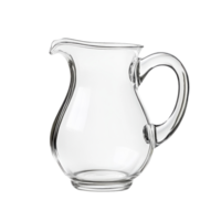 Elegant Glass Water Pitcher with Handle for Refreshing Beverages on transparent background png