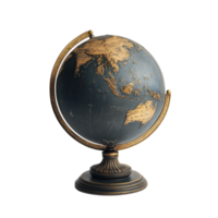 Detailed Globe Showing Continents and Oceans for Educational Use on transparent background png