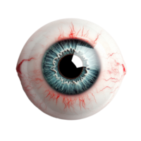 Close up view of a human eye with vivid details isolated transparent png