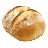 Freshly baked artisan bread resting on a surface isolated transparent png