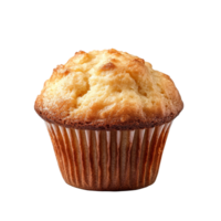 Freshly baked muffin on a white background isolated transparent png
