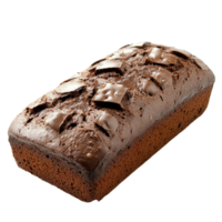 Ready to serve chocolate loaf cake isolated transparent png