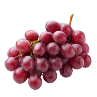 Fresh bunch of red grapes on a white background isolated transparent png
