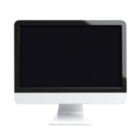 uma em branco Área de Trabalho computador tela dentro uma casa configuração transparente png