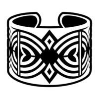 A filled style icon of a bangle vector