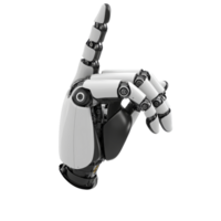 Robotic hand displaying a gesture of agreement transparent png